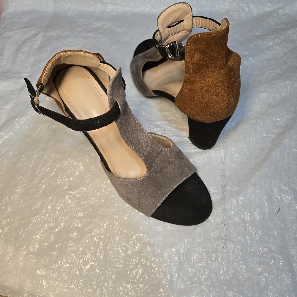 Suede heels